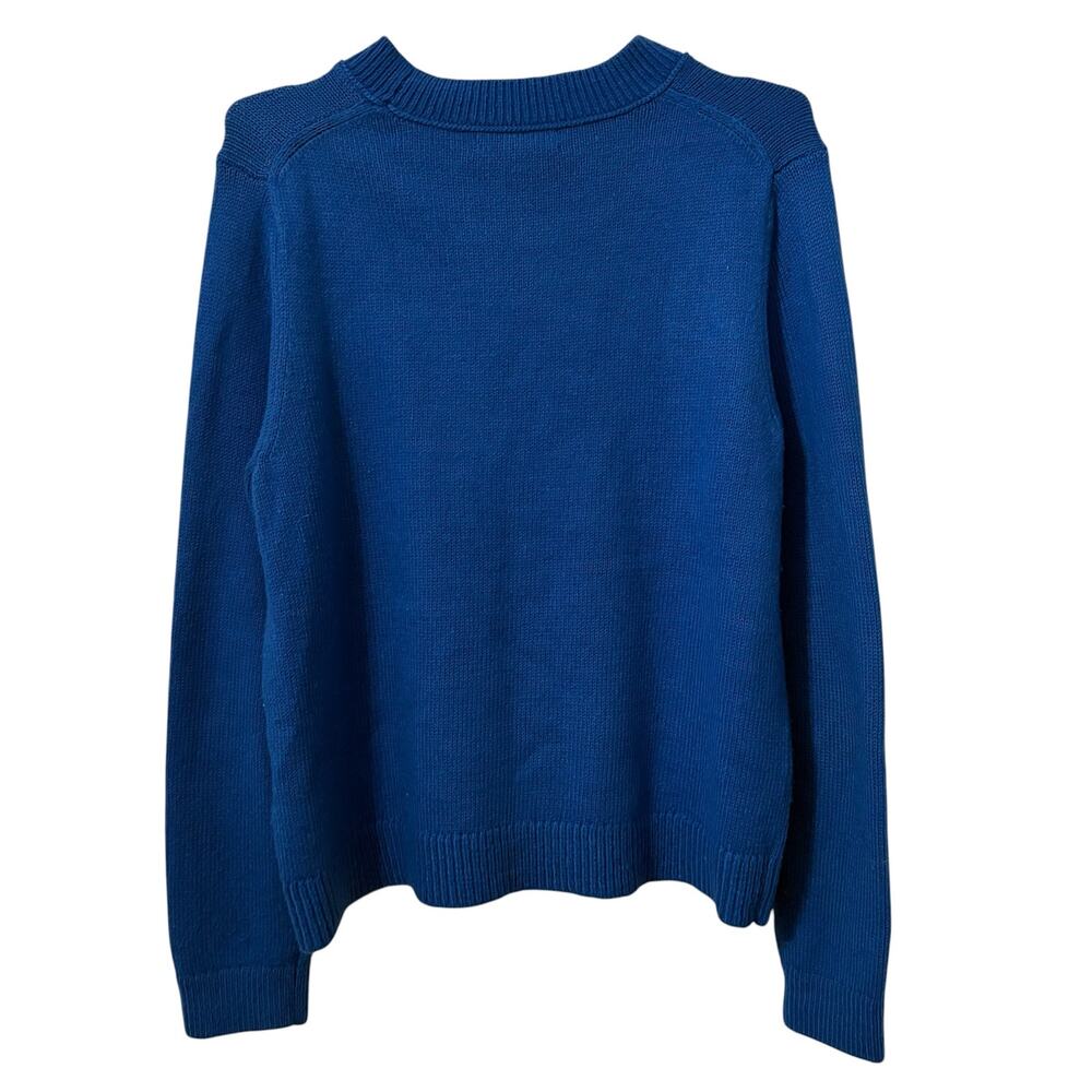 Banana Republic Women's Bright Royal Blue Wide Crew Neck Sweater L - Picture 4 of 6